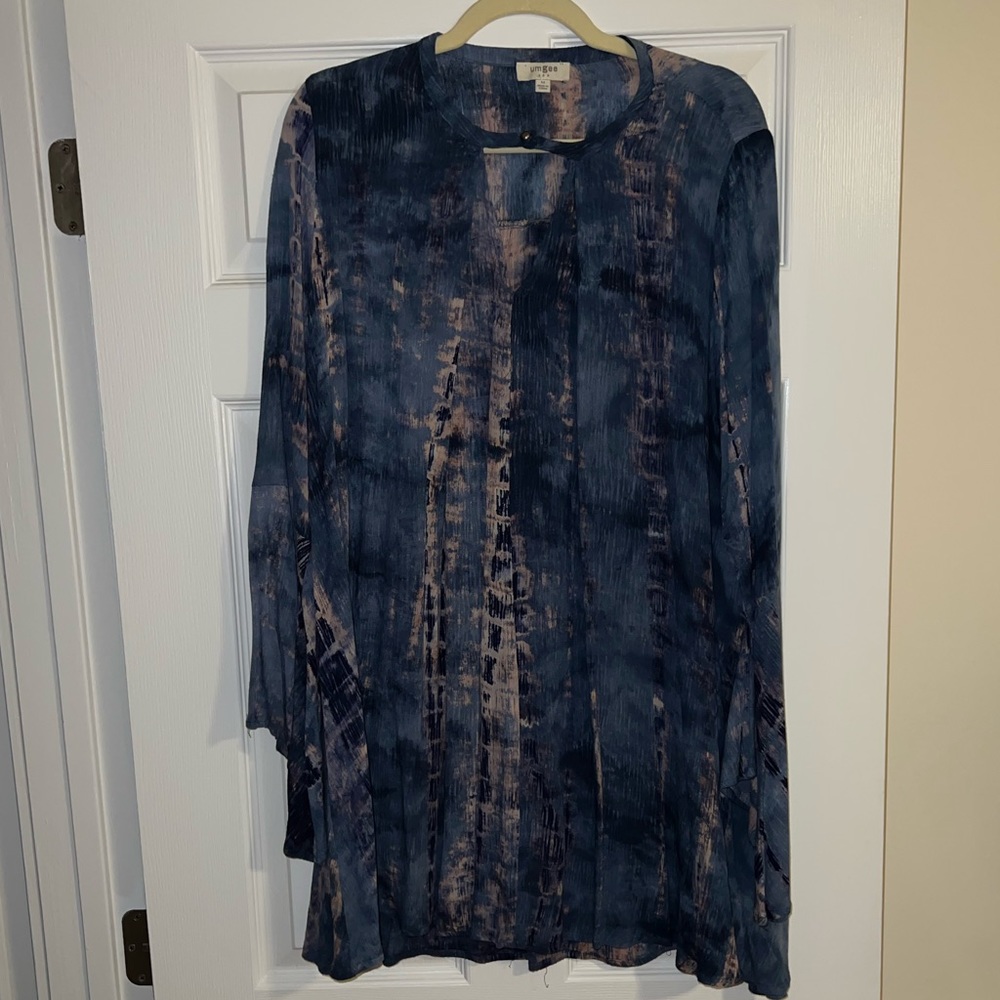 Blue/Purple tie dye shift dress